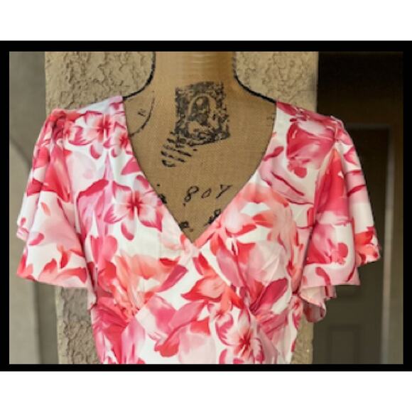 Petal and Pup Pink floral Ramsey Maxi Dress Size L - Picture 3 of 12